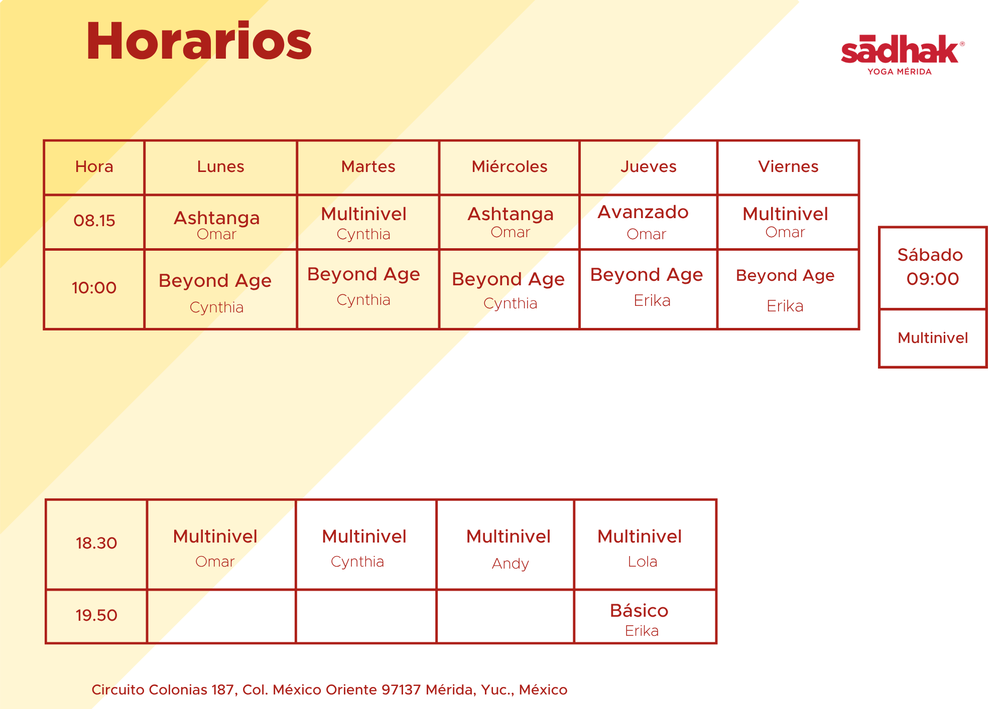 Horarios Sadhak Merida-12